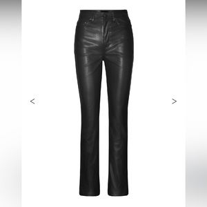 AFRM Heston Vegan Leather High-Rise Straight Leg Pant
